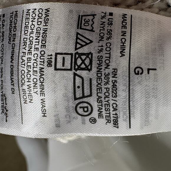 Old Navy Womens Sweater Mock Neck Dolman Sleeve Ivory Boxy Crop Neutral Size L - Picture 5 of 5